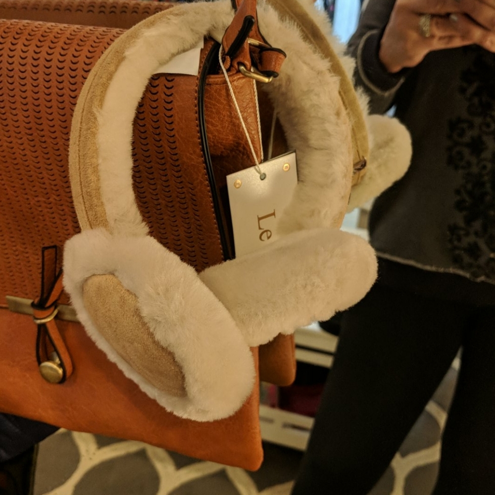 UGG shearling earmuffs nwot